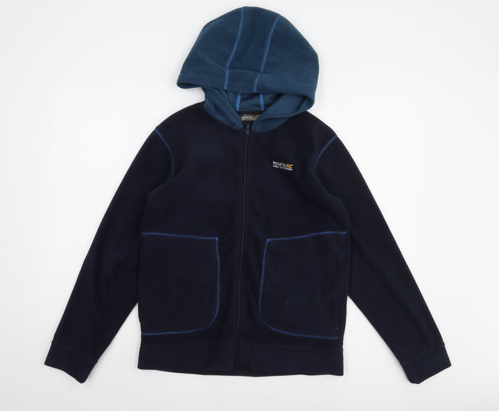 Regatta Boys Blue Hooded Jacket - Size 14
