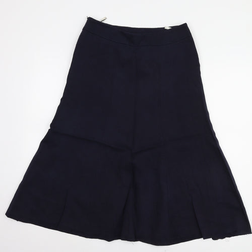 Viyella Women's Blue A-Line Midi Skirt Size 10