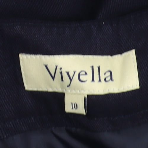 Viyella Women's Blue A-Line Midi Skirt Size 10