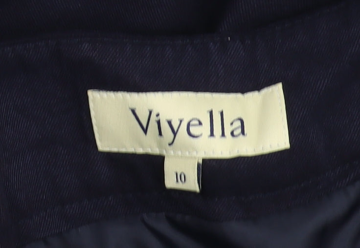 Viyella Women's Blue A-Line Midi Skirt Size 10