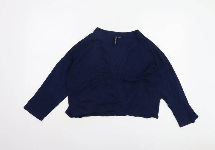 Capsule Women's Blue V-Neck Long Sleeve Jumper Size 16/18