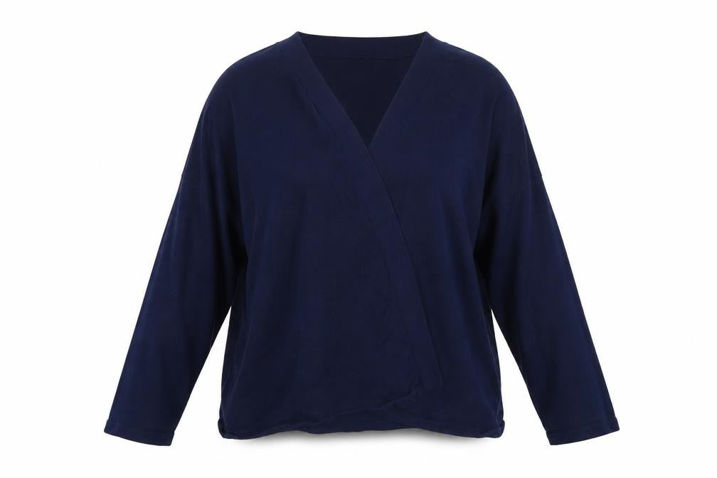 Front view of Capsule Women's Blue V-Neck Long Sleeve Jumper, size 16/18