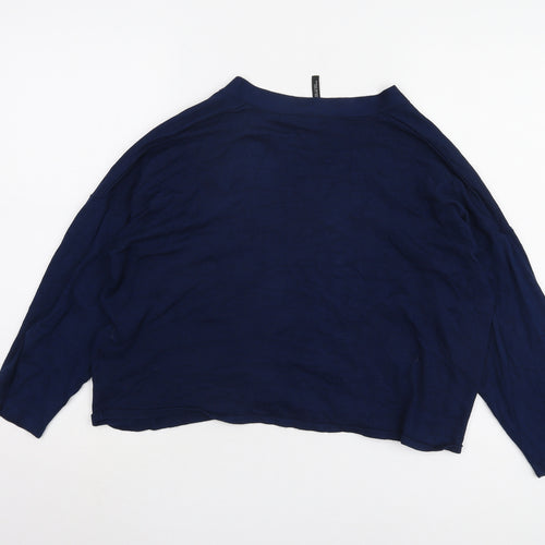 Capsule Women's Blue V-Neck Long Sleeve Jumper Size 16/18