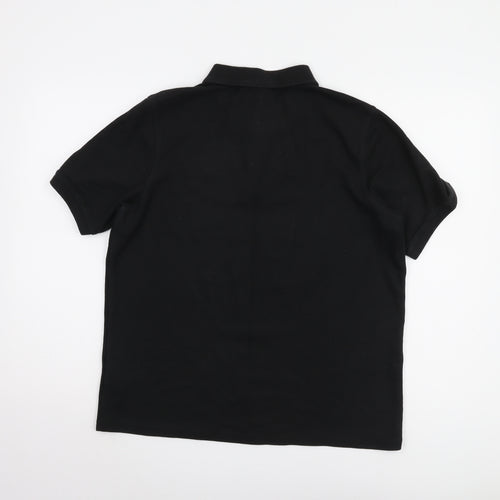 Slazenger Men's Black Polo Shirt L - Casual Solid Short Sleeve