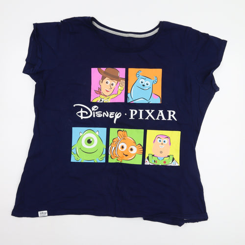 Disney Unisex Blue 2XL T-Shirt with Cartoon Theme