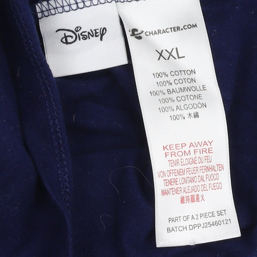 Disney Unisex Blue 2XL T-Shirt with Cartoon Theme