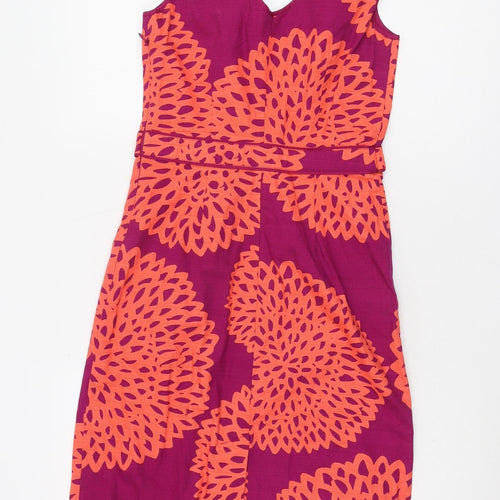 Boden Women's Multicoloured Floral Sheath Dress Size 12
