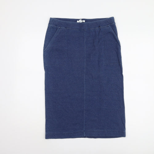 White Stuff Women's Blue Midi Pencil Skirt Size 12