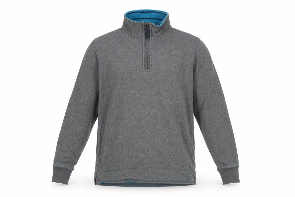 Front view of White Stuff Grey Men's Small Pullover Fleece Jacket