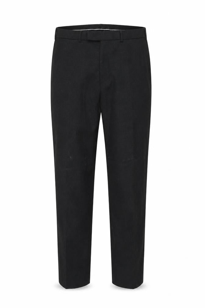 Front view of Moss Esq. Men's Black Dress Pants, size 36, Regular Fit