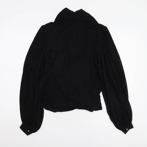 Jasper Conran Black Wrap Blouse, Women, Size 8, Elegant