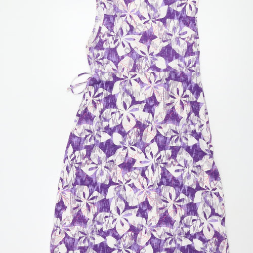 Mantaray Women's Purple Floral Sleeveless Dress Size 10