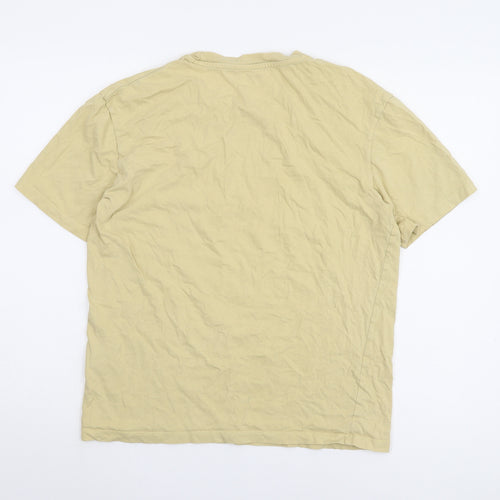 Jack & Jones Men's Beige Crew Neck T-Shirt Size M