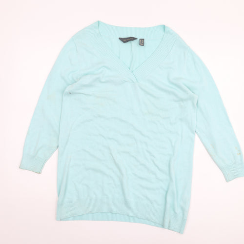 Ruth Langsford Women's Blue V-Neck Pullover Jumper S