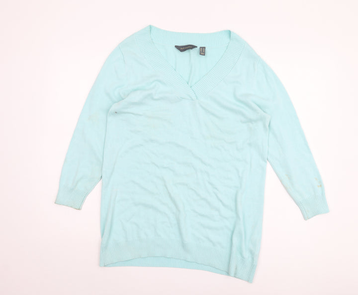 Ruth Langsford Women's Blue V-Neck Pullover Jumper S