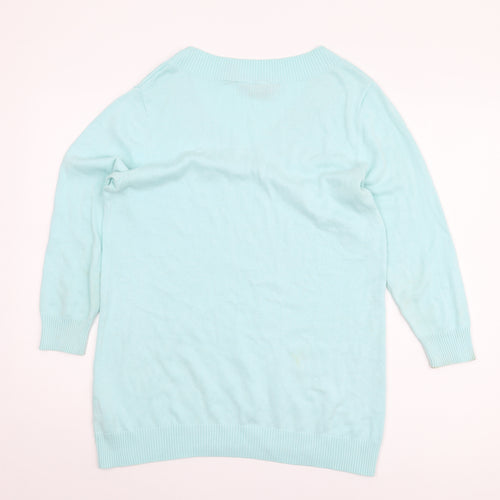Ruth Langsford Women's Blue V-Neck Pullover Jumper S