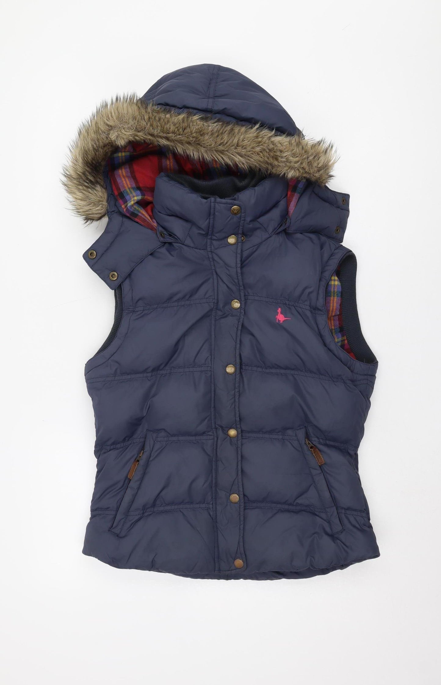 Jack Wills Women Blue Puffer Waistcoat Size 10