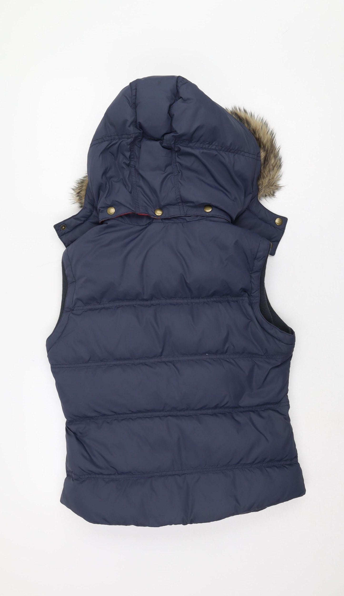 Jack Wills Women Blue Puffer Waistcoat Size 10