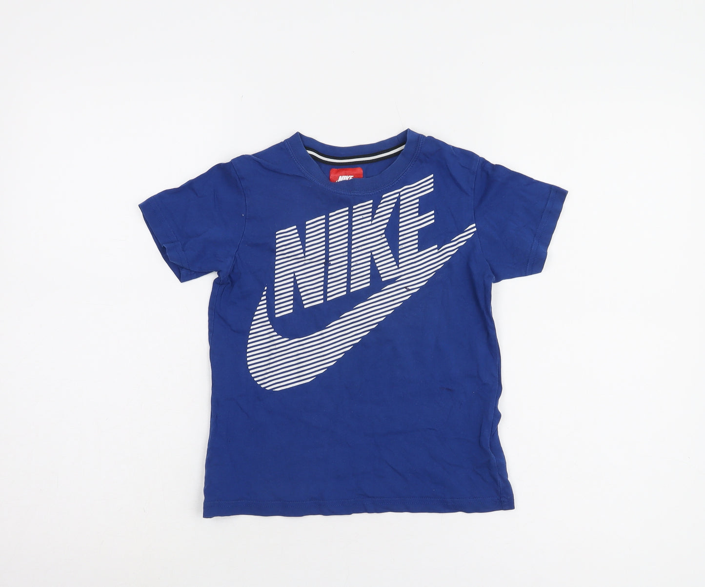 Nike Boys Blue Graphic T-Shirt - Size 5-6 Years