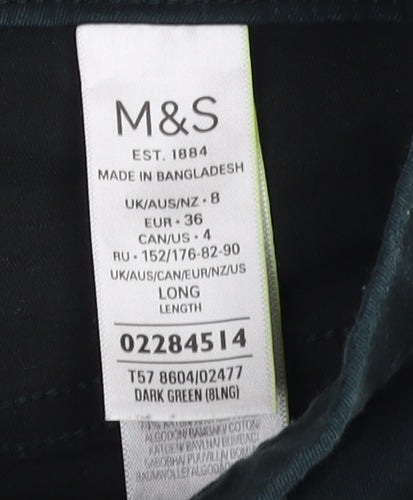 Marks & Spencer Women's Green Slim Jeggings Size 8
