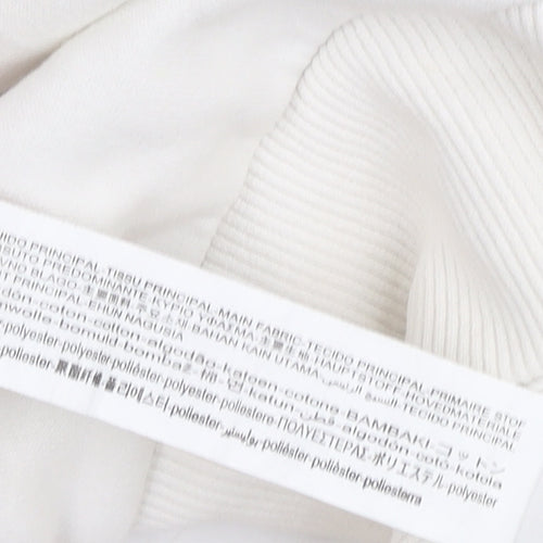 Stradivarius Women's White Logo Pullover Sweatshirt Size 12