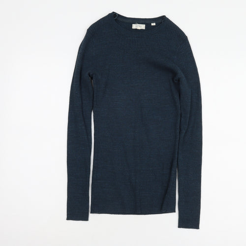Fat Face Women's Blue Crew Neck Pullover Jumper Size 8
