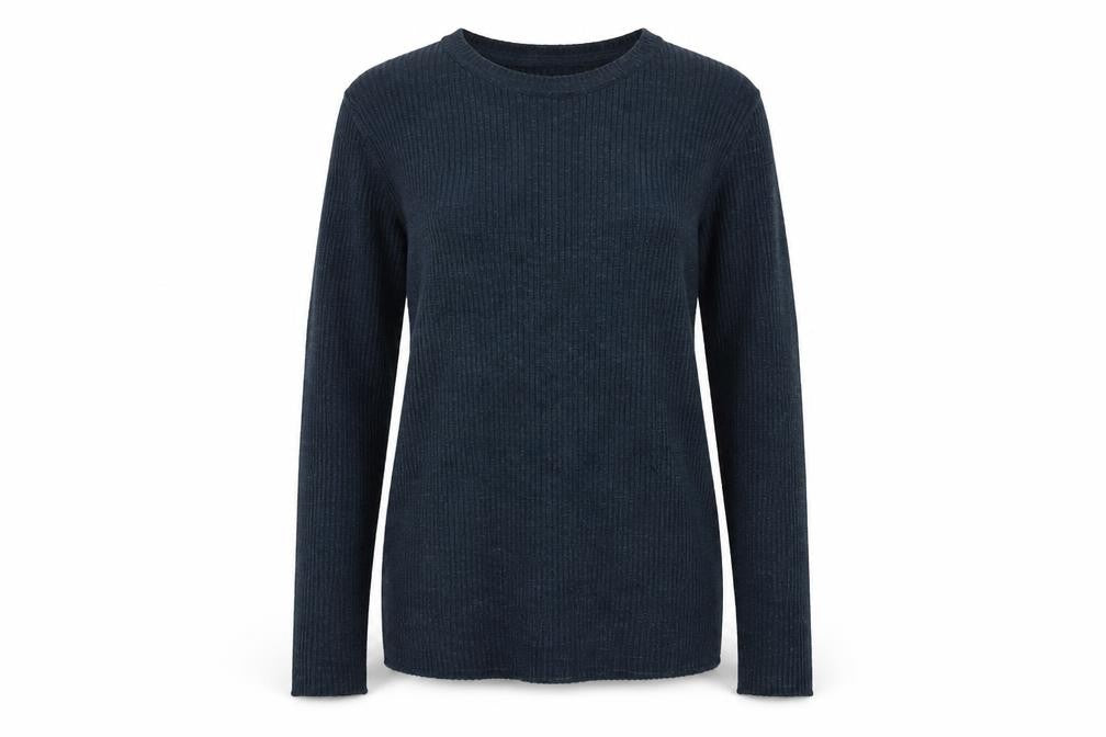 Front view of FatFace Women's Blue Crew Neck jumper, size 8