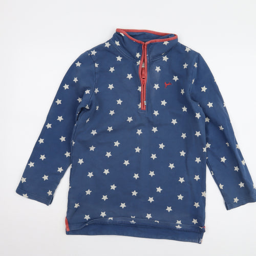 Joules Girls Blue Star 1/4 Zip Sweatshirt 11-12 Years