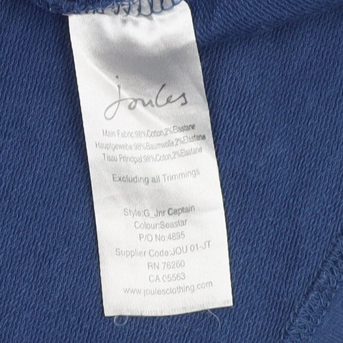 Joules Girls Blue Star 1/4 Zip Sweatshirt 11-12 Years