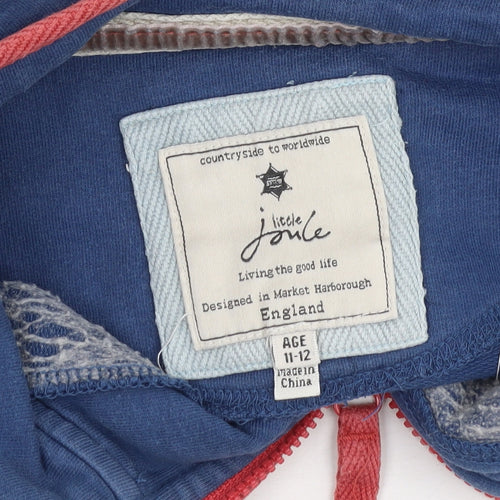 Joules Girls Blue Star 1/4 Zip Sweatshirt 11-12 Years