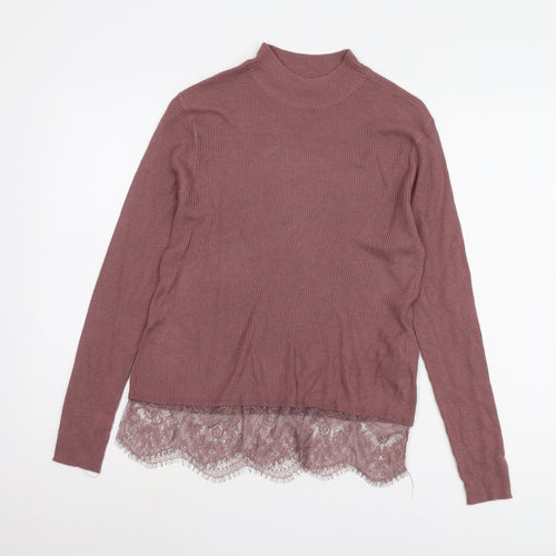 Jacqueline de Yong Women's Purple Knit Pullover Jumper - S