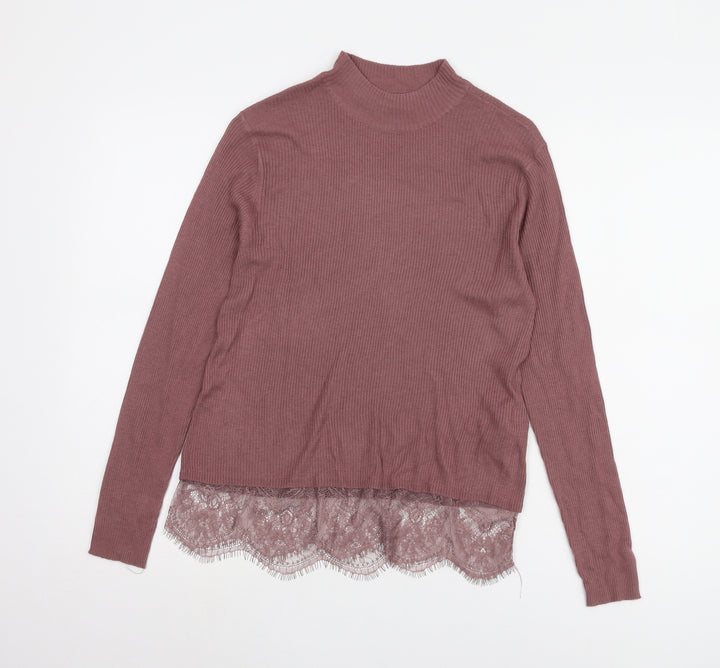 Jacqueline de Yong Women's Purple Knit Pullover Jumper - S