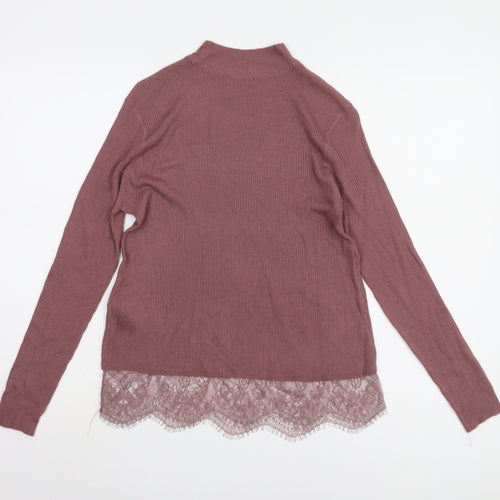 Jacqueline de Yong Women's Purple Knit Pullover Jumper - S