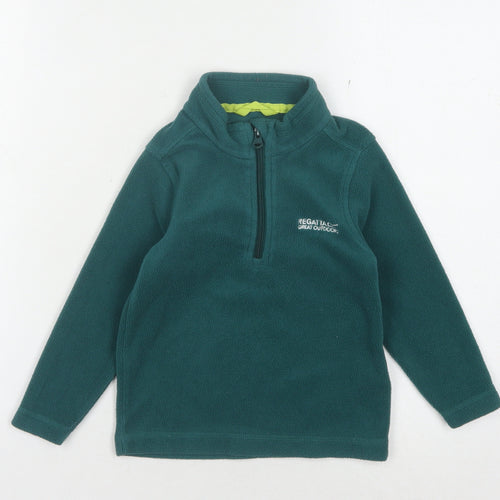 Regatta Boys Green Fleece Henley Sweatshirt 3-4 Years
