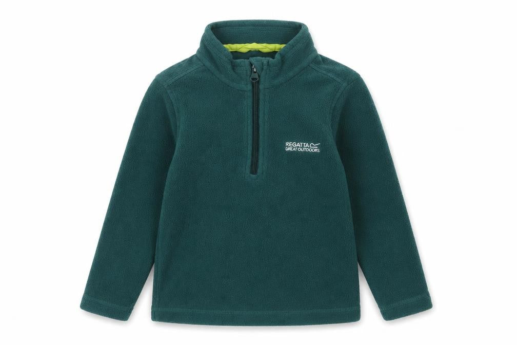 Regatta Boys Green Fleece Henley Sweatshirt 3-4 Years