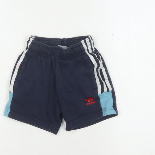 Adidas Boys Athletic Shorts 3-4 Years Blue