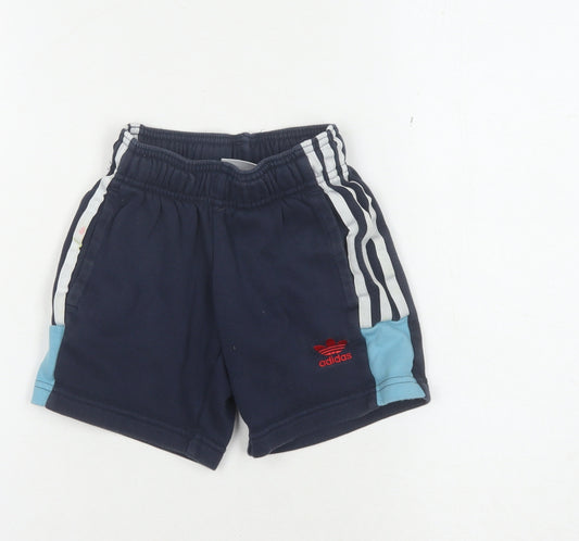 Adidas Boys Athletic Shorts 3-4 Years Blue