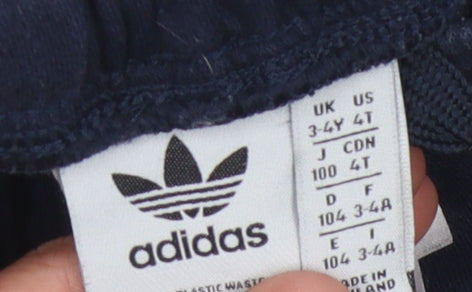 Adidas Boys Athletic Shorts 3-4 Years Blue