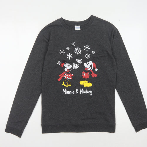 Disney Girls Grey Mickey & Minnie Sweatshirt - 13-14 Years