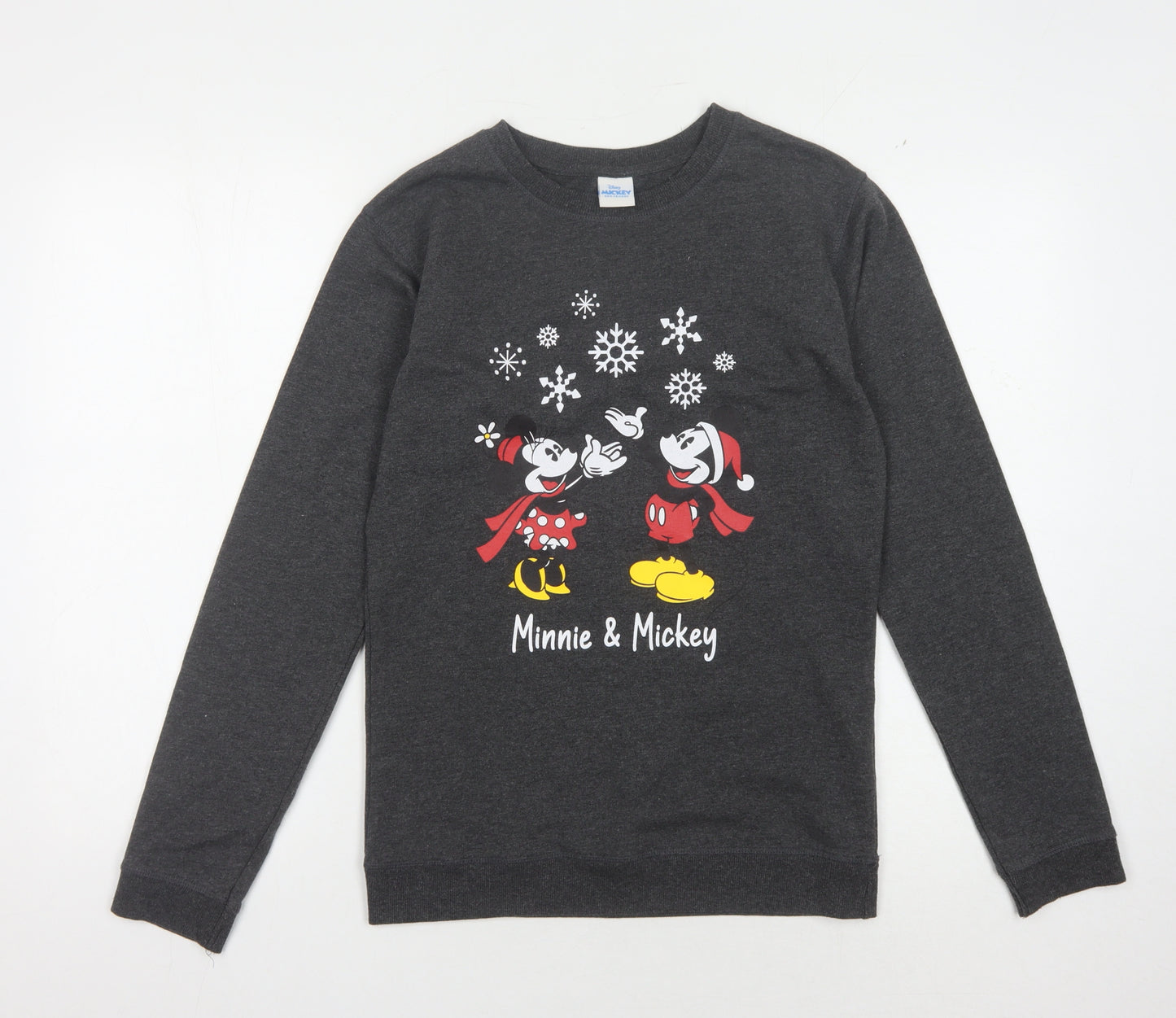 Disney Girls Grey Mickey & Minnie Sweatshirt - 13-14 Years