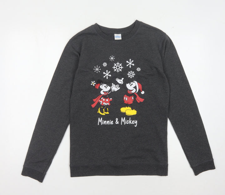 Disney Girls Grey Mickey & Minnie Sweatshirt - 13-14 Years