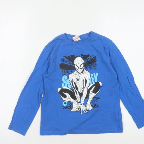 Primark Boys Blue Spider-Man Graphic Long Sleeve T-Shirt