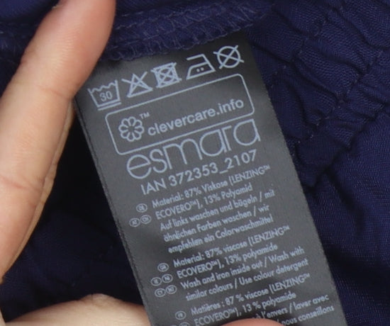 Esmara Women’s Blue Midi Skirt, Size 16, Viscose Blend