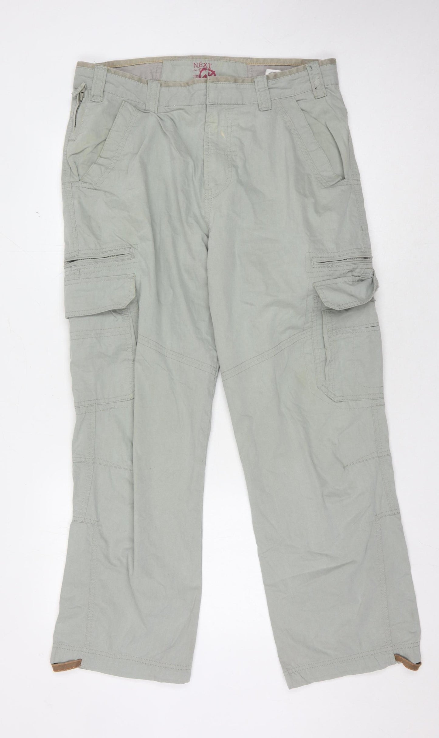 NEXT Men's Grey Cargo Trousers 36R Comfortable Casual