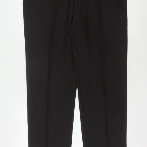 Marks and Spencer Men's Brown Dress Pants, Regular Fit, 38 in Waist