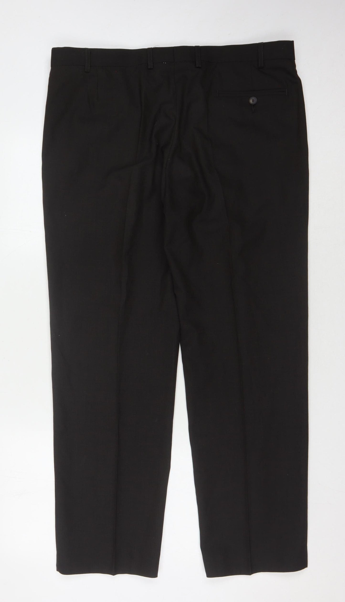Marks and Spencer Men's Brown Dress Pants, Regular Fit, 38 in Waist