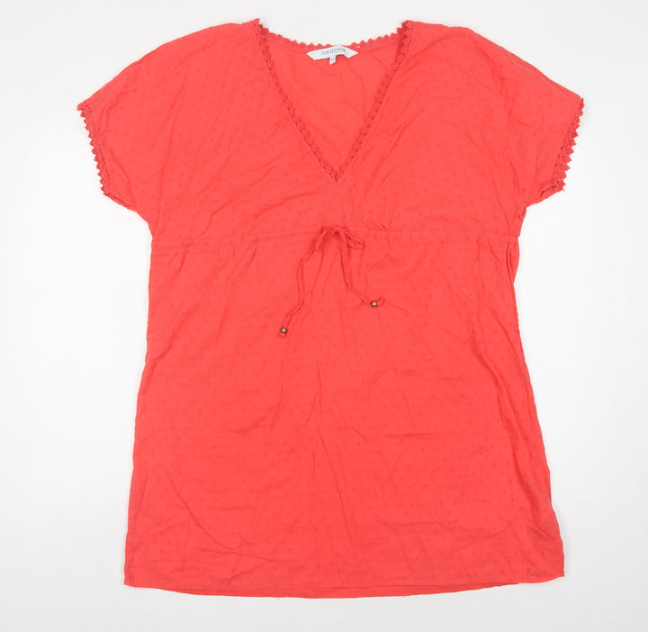 Debenhams Women's Red V-Neck Top Size 18 Casual