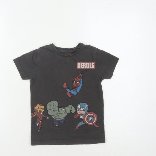 Next Boys Black Marvel Superhero T-Shirt 3-4 Years