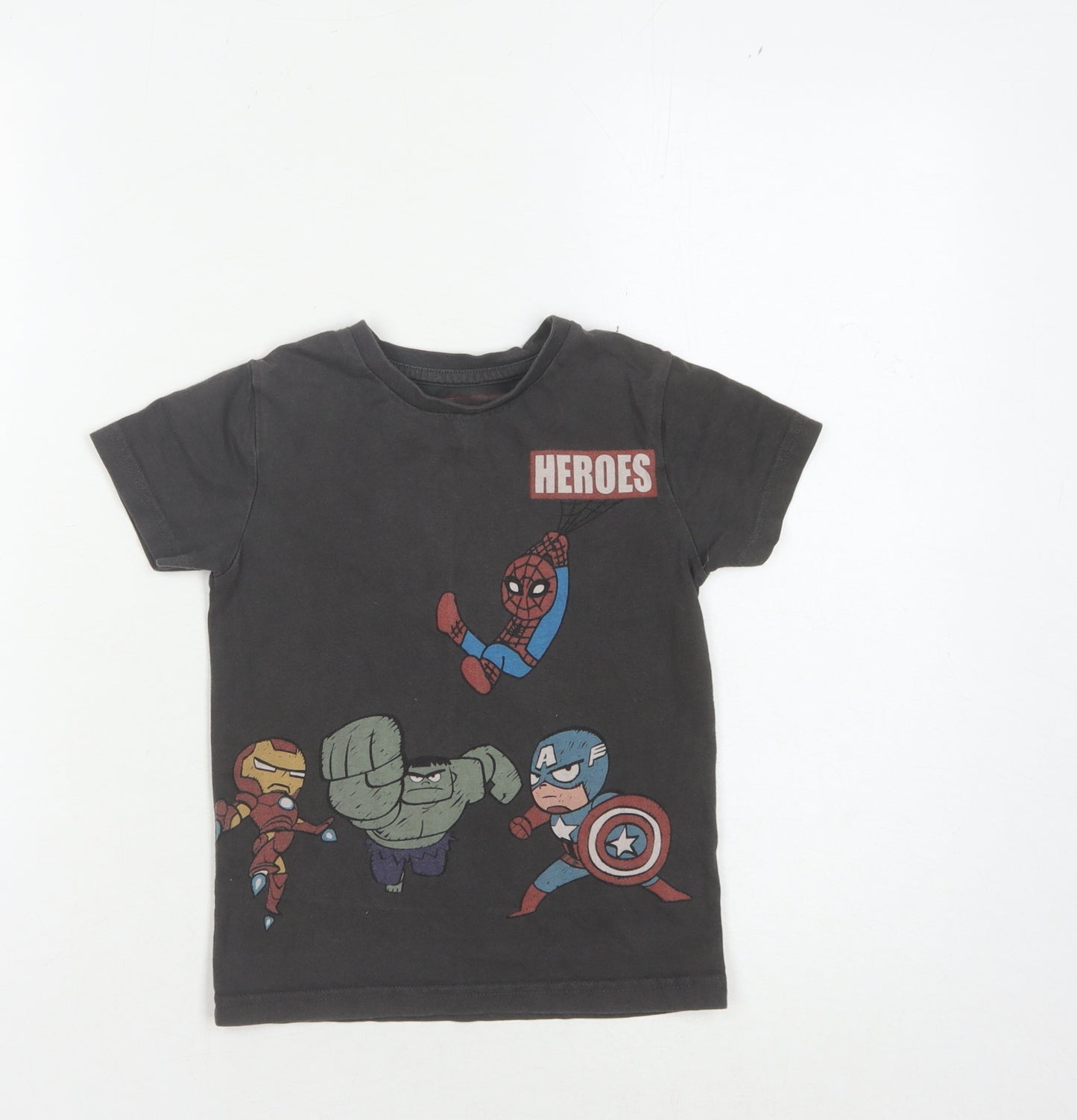 Next Boys Black Marvel Superhero T-Shirt 3-4 Years