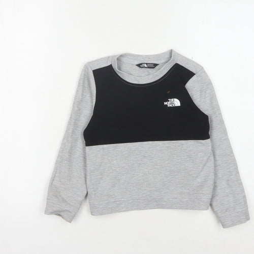 The North Face Boys Grey/Black Pullover Sweatshirt 5-6 Years